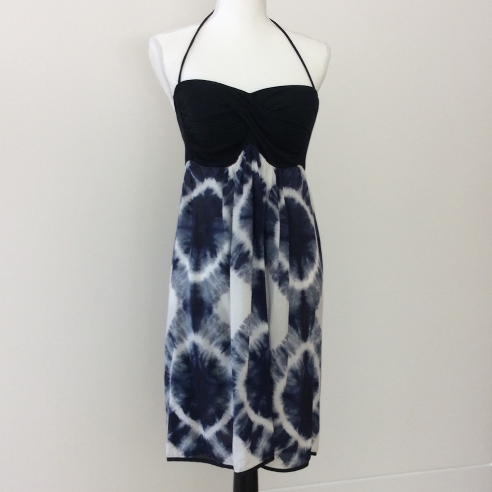 Robin Piccone blue/white tie-dye mini dress
